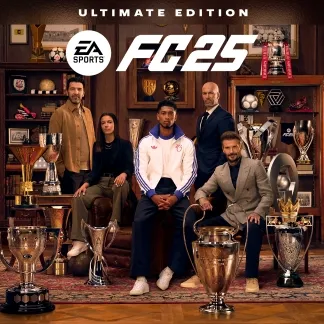 Tampilan sampul dan logo gim EA Sports FC 25 untuk konsol permainan