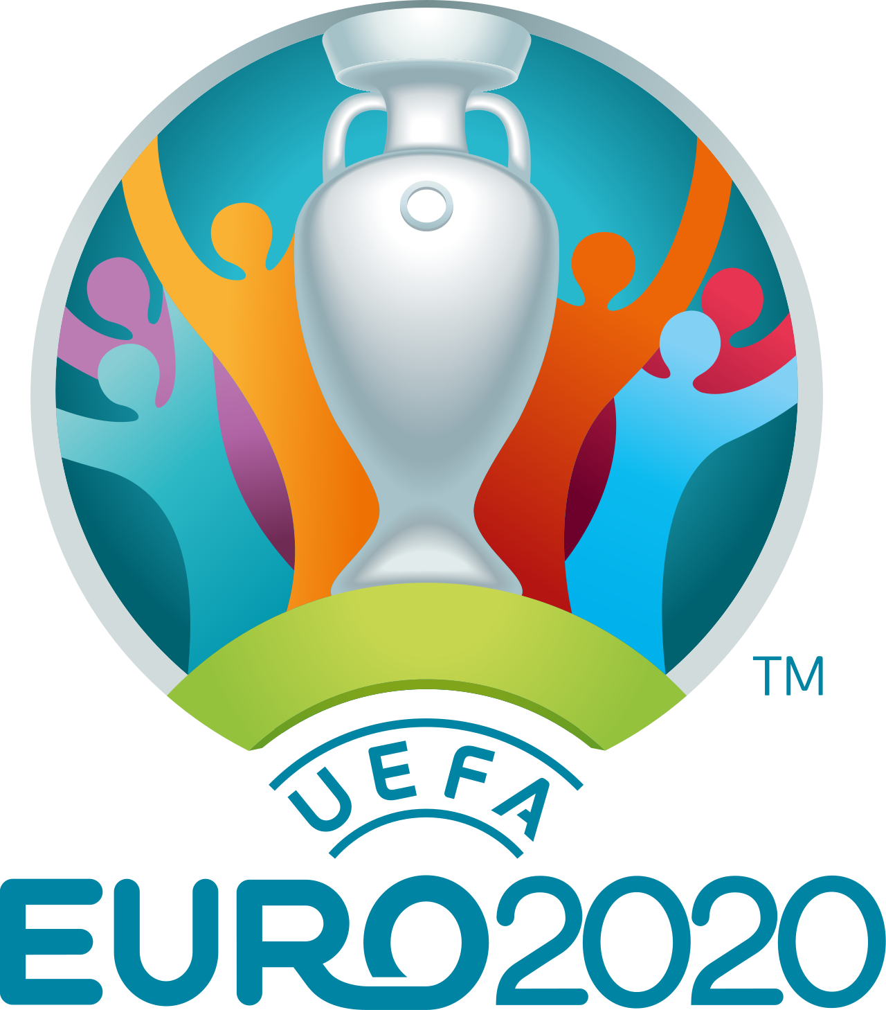 Suasana pertandingan di stadion dalam ajang UEFA Euro 2020