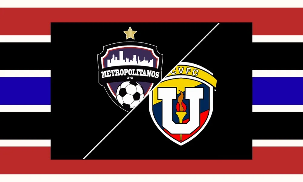 Selebrasi pemain Metropolitanos usai mencetak gol ke gawang UCV FC