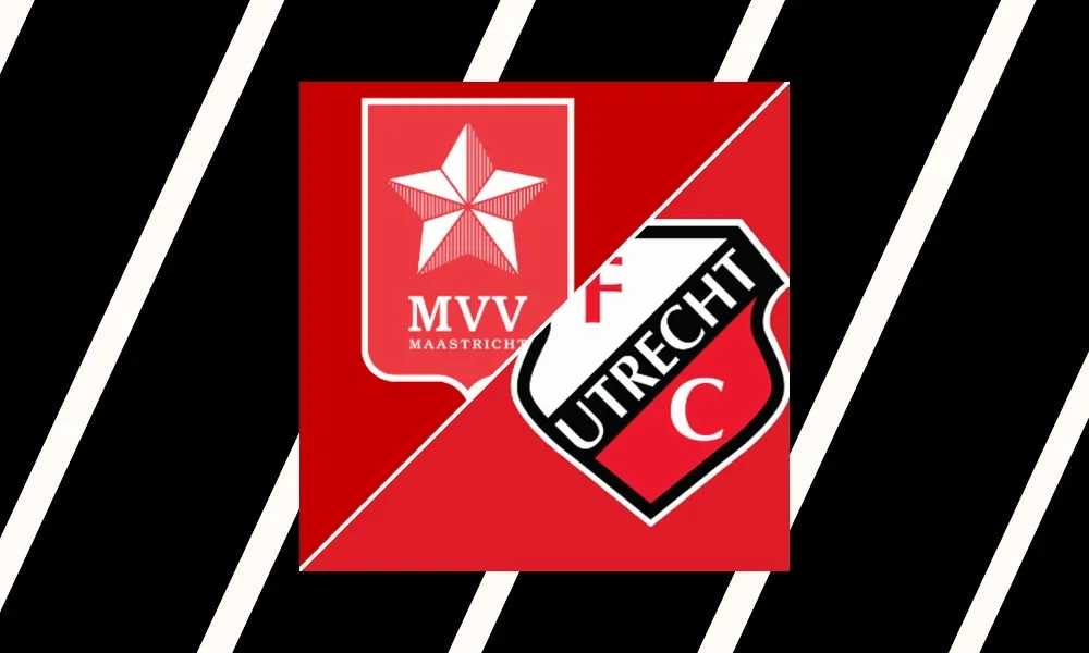 Pemain MVV Maastricht merayakan gol ke gawang Jong Utrecht di De Geusselt