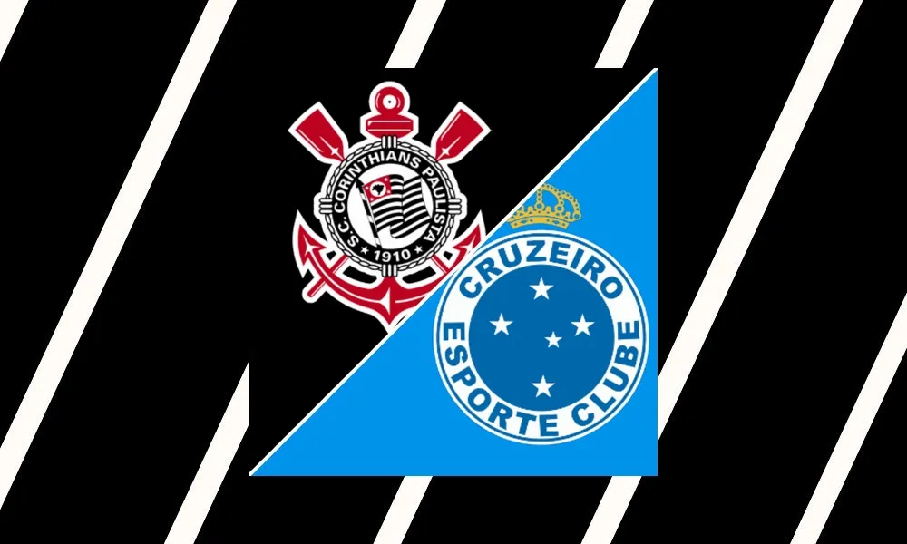 Ilustrasi pertandingan Corinthians vs Cruzeiro di Liga Brasil dengan suasana stadion Neo Química Arena