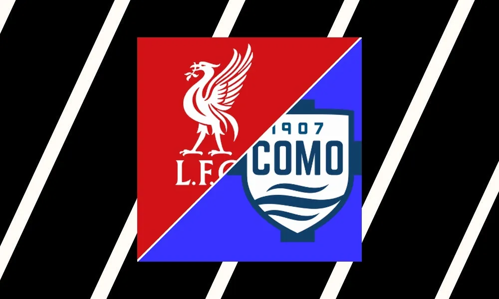 Ilustrasi pertandingan Liverpool vs Como dalam laga pramusim