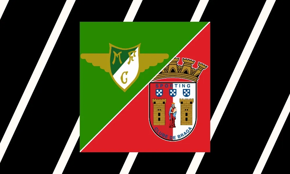 Ilustrasi pertandingan Moreirense vs Braga di Liga Portugal dengan latar stadion