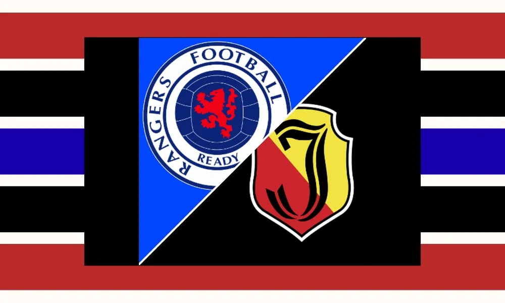 Ilustrasi pertandingan Rangers vs Jagiellonia di Ibrox Stadium dalam kualifikasi Liga Europa