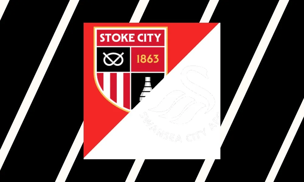 Ilustrasi pertandingan Stoke City vs Swansea City di EFL Championship di bet365 Stadium