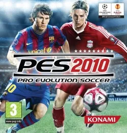 Cover game Pro Evolution Soccer 2010 menampilkan Lionel Messi dan Fernando Torres