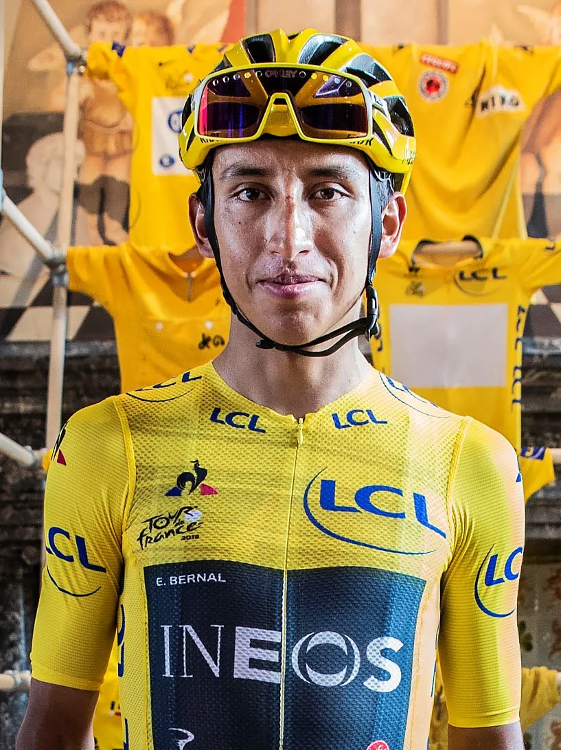 Pebalap sepeda profesional Egan Bernal saat berlaga di kompetisi internasional