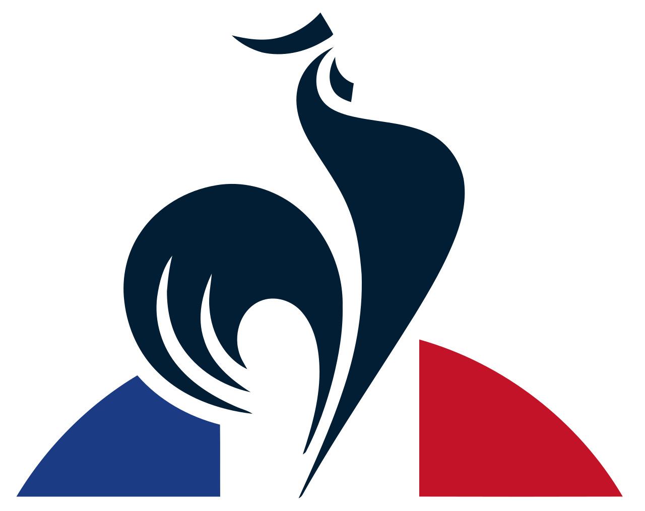 Logo dan produk pakaian olahraga dari brand legendaris asal Prancis Le Coq Sportif