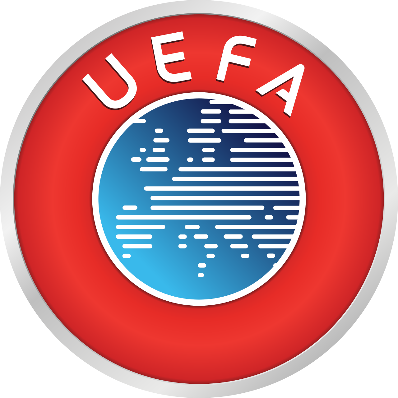 Gedung markas besar UEFA di Nyon Swiss dengan bendera negara anggota berkibar