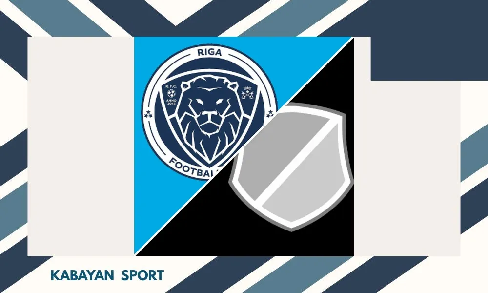 Pemain Riga FC bertanding di Skonto Stadions pada Kualifikasi Liga Konferensi Eropa