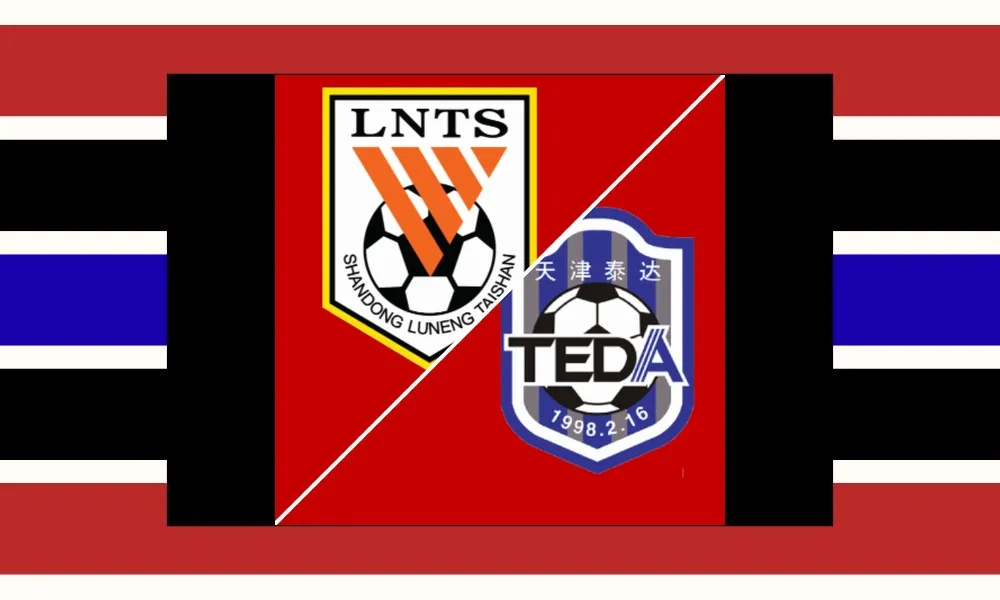 Pemain Shandong Taishan merayakan gol dramatis atas Tianjin Jinmen Tiger