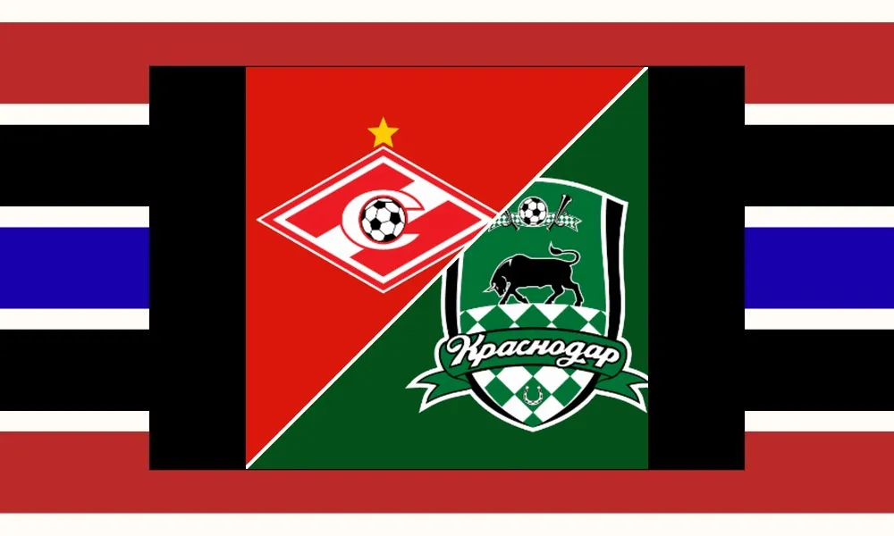 Duel sengit antara pemain Spartak Moscow dan Krasnodar di Lukoil Arena