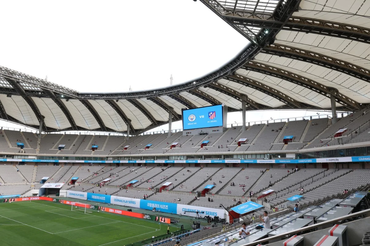 Gianluigi Donnarumma dan skuad Manchester City dalam laga pramusim di Seoul