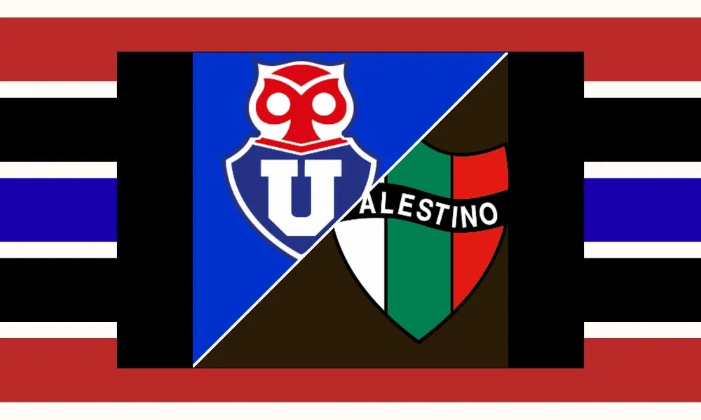 Selebrasi pemain Universidad de Chile usai mencetak gol ke gawang Palestino